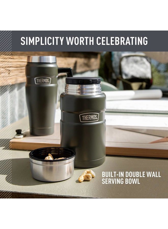 THERMOS STAINLESS STEEL VACUUM INSULATED STEEL JAR 710 ML, SK3020MS, INSULATED FOOD JAR, LUNCH BOX, STORAGE CONTAINER, THERMAL FLASK FOR TRAVEL - Image 3